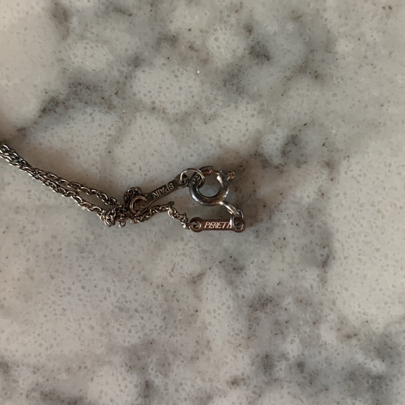 Irregular shaped heart necklace reversible silver - Picture 10 of 12